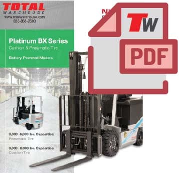 Nissan BX Series 4-Wheel Electric Forklift Features Brochure