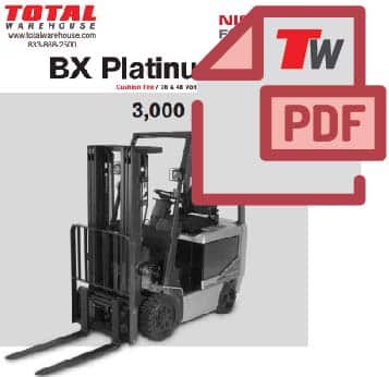 Nissan BX Series 4-Wheel Electric Forklift Specs Brochure