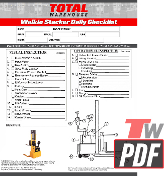 big joe walkie stacker daily checklist