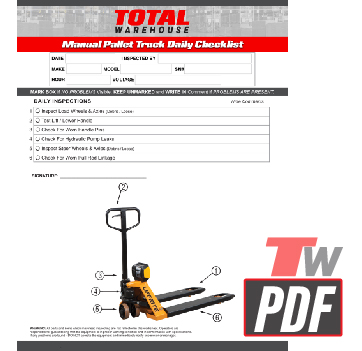 Lift-Rite Scale Jack Daily Checklist