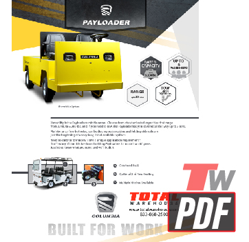 Columbia Payloader Burden Carrier Specs Brochure