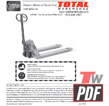 Lift-Rite Titan Owners Manual