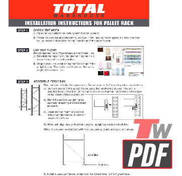 Pallet Rack Installation Instructions Guide