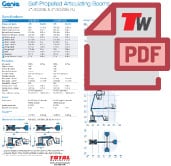 genie boom telescopic articulating lift z3020n specs brochure thumbnail