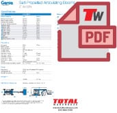 genie boom telescopic articulating lift z3422n specs brochure thumbnail