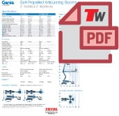 genie boom telescopic articulating lift z4023n specs brochure thumbnail