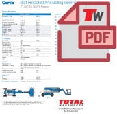 genie boom telescopic articulating lift z4525 specs brochure thumbnail