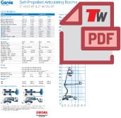 genie boom telescopic articulating lift z4525 specs brochure thumbnail