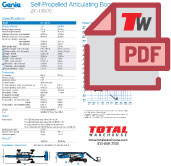 genie boom telescopic articulating lift zx135 zx70 specs brochure thumbnail