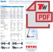 genie boom telescopic articulating lift s40xc s45xc specs brochure thumbnail