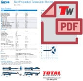 genie boom telescopic articulating lift sx180 specs brochure thumbnail