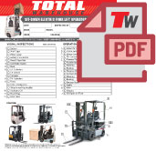 Nissan TX sitdown-3-wheel electric forklift daily checklist