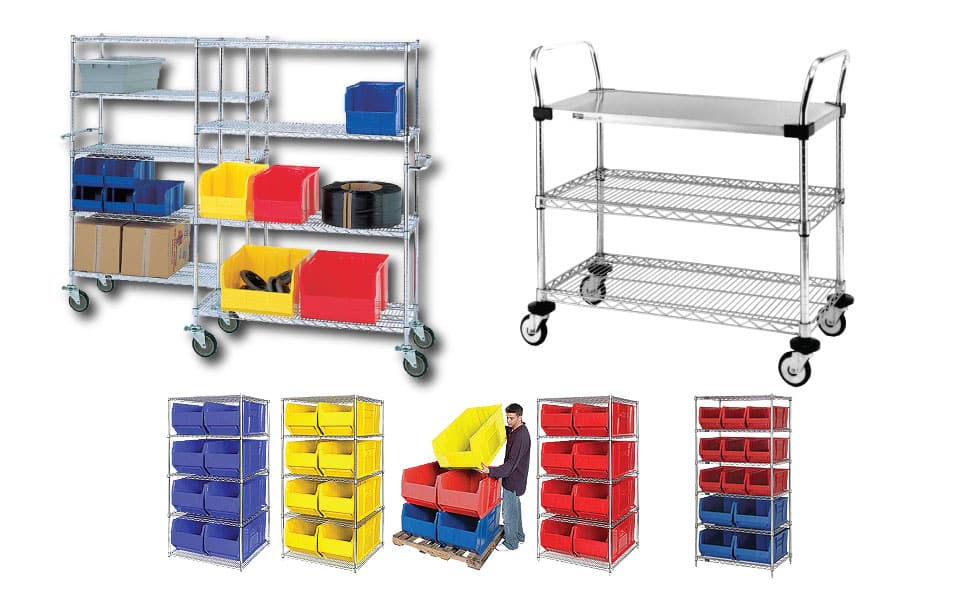 warehouse storage wire carts overview product image