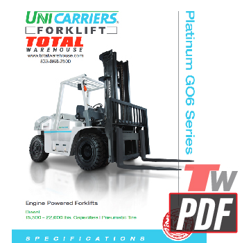 UniCarriers High Capacity Platinum Forklift Features Brochure