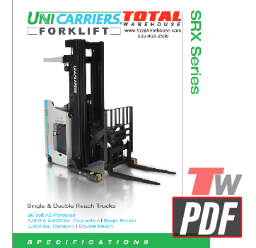 UniCarriers SRX Reach Counterbalance Specs Brochure