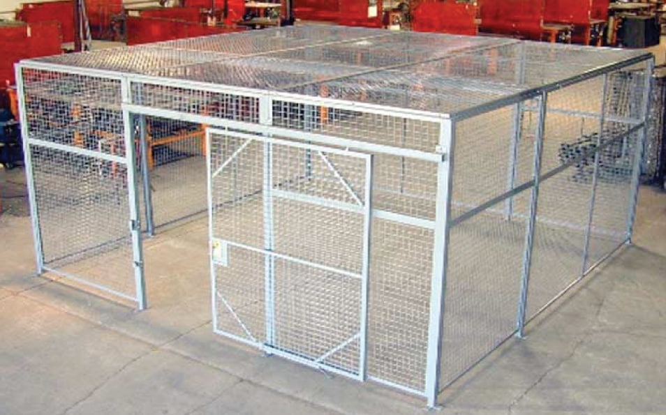 total warehouse calwire fence cages partitions custom install overview image 2