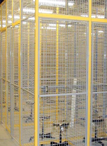 total warehouse calwire storage cage wire fence partitions 3c