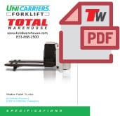 unicarriers wpx electric pallet jack specs brochure thumbnail