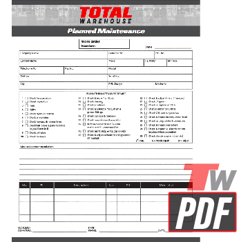 Planned Maintenance Service Report Form