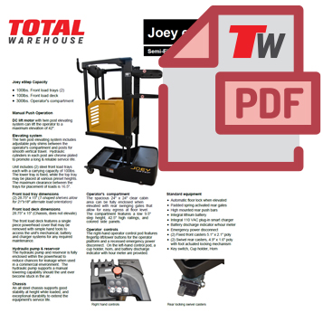 Big Joe Joey eStep Access Vehicle Brochure