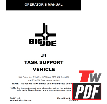 Big Joe J1 Joey Operator Manual