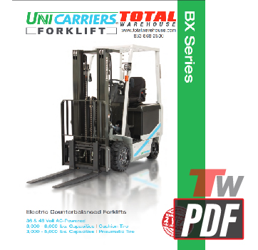 UniCarriers BX 4-Wheel Electric Forklift Specs Brochure