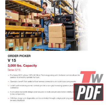 Linde Order Picker Specification Sheet