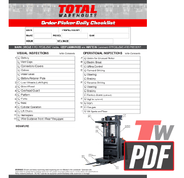 Linde 1355 Daily Checklist