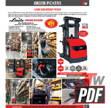 Linde 1355 Order Picker Catalog Page 9