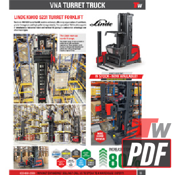 Linde VNA Series 5231 Turret Truck Catalog Page 13