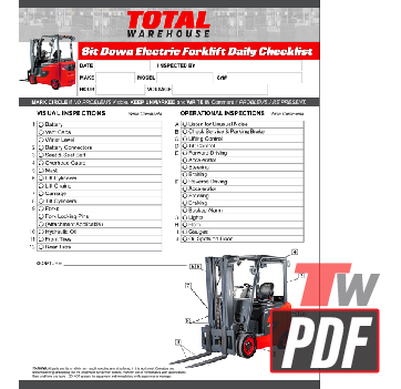 Linde 1347 4-Wheel Electric Forklift Checklist