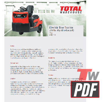 Linde Tugger Spec Sheet