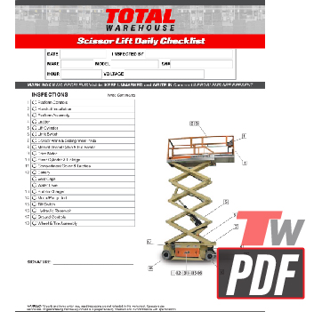 JLG Electric Scissor Lift Daily Checklist