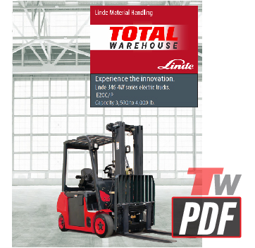 Linde 346 4-Wheel Electric Forklift Marketing Brochure