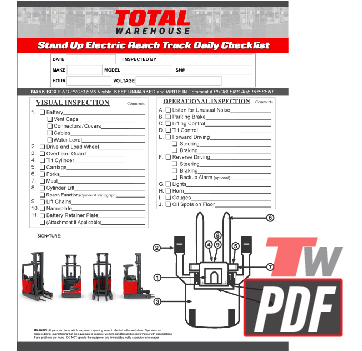 Linde 1120-R20 Electric Reach Truck Daily Checklist