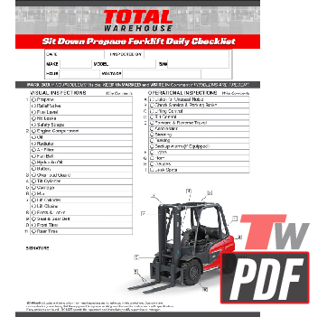 Linde 1202 Pneumatic Propane Forklift Daily Checklist