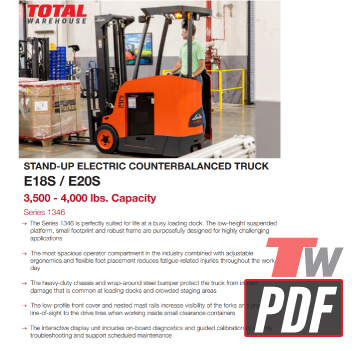 Linde 1346 Standup Counterbalance Forklift Spec Sheet