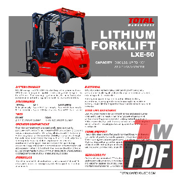 BIG JOE LXE-50 Lithium Forklift Spec Sheet