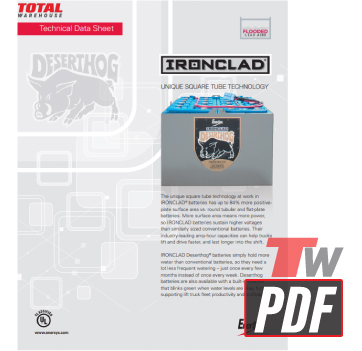 Enersys Ironclad Deserthog Technical Data Sheet