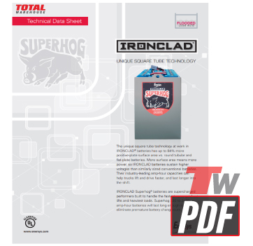 Enersys Ironclad Superhog Technical Data Sheet