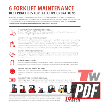 6 Forklift Maintenance Tips