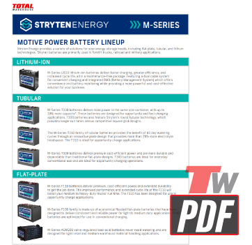 M-Series Motive Power Battery Lineup