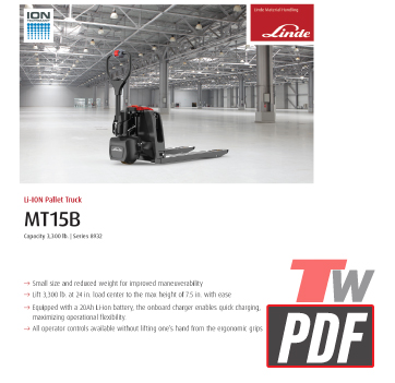 Linde MT15B Specs Sheet