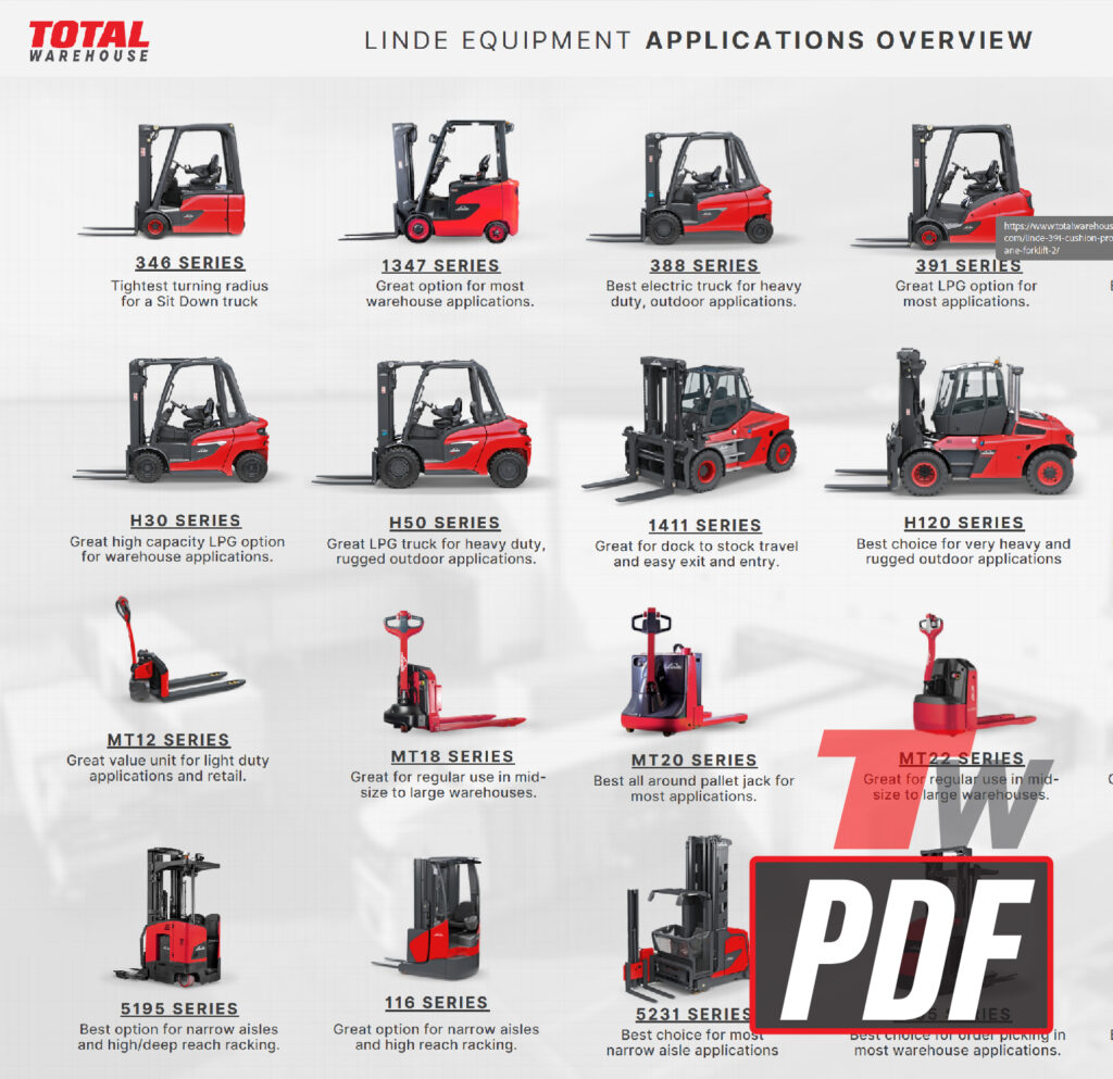 Linde Equipment Overview Sheet